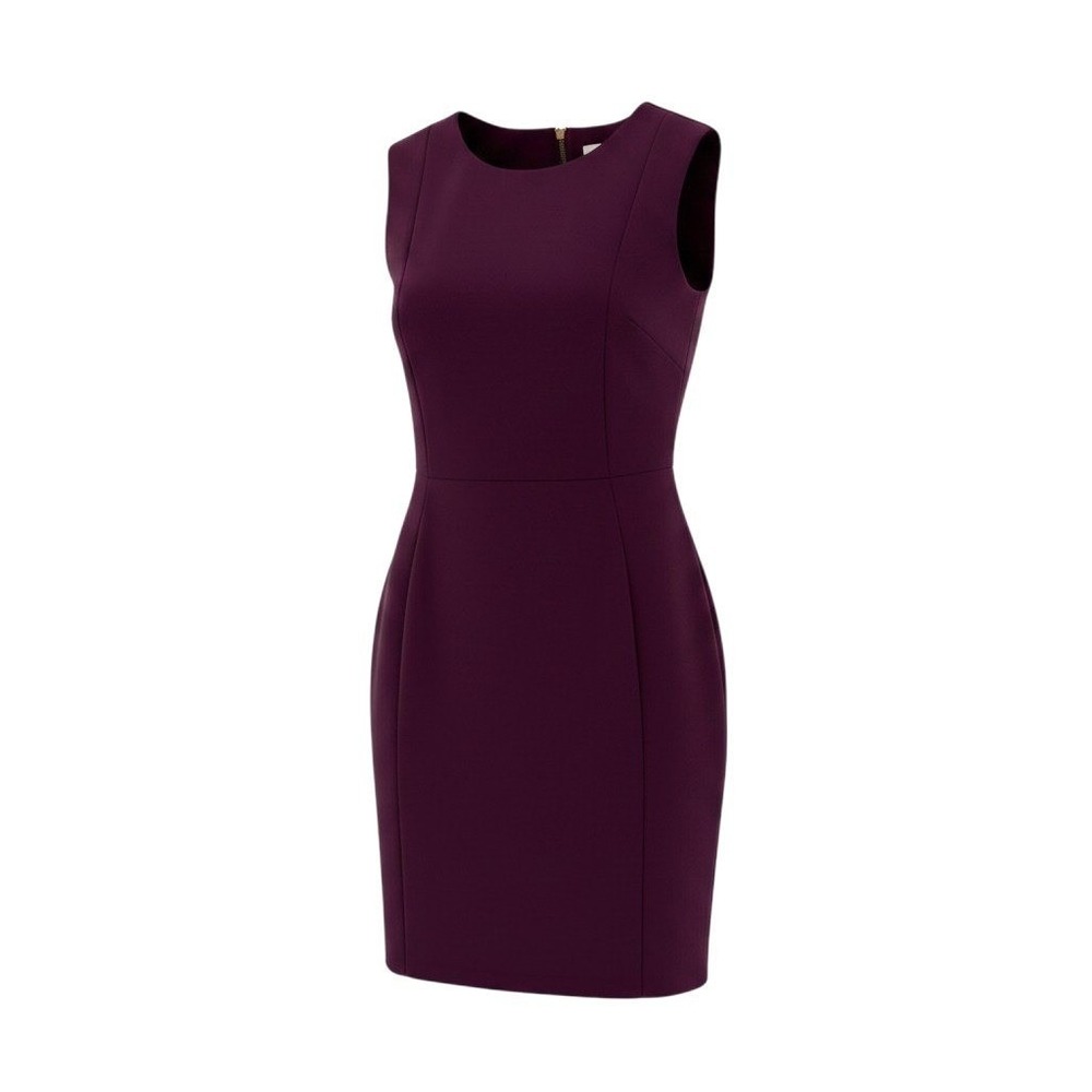 Calvin Klein Professional Classic Purple Sheath Dress Size 14 EUC Cocktail Party